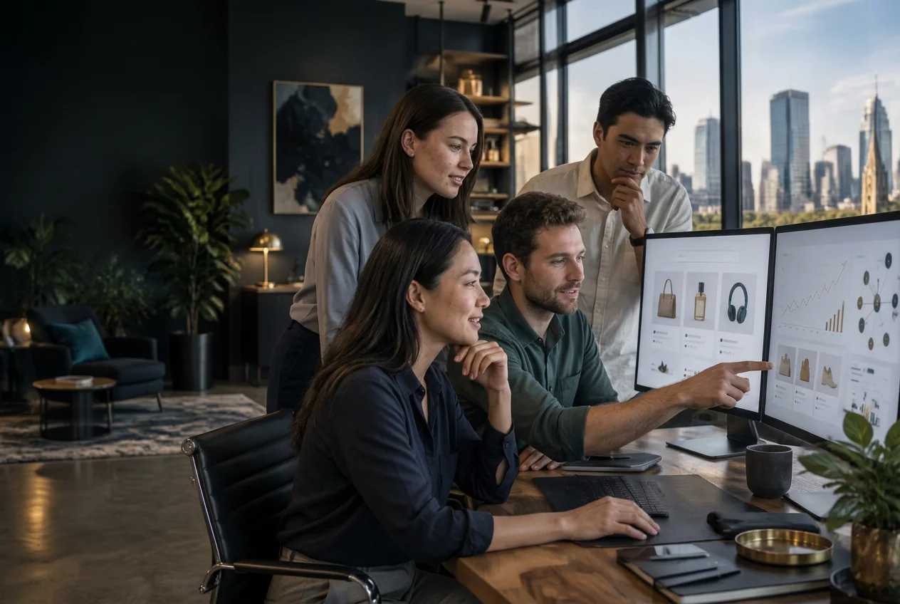 Australian ecommerce marketers reviewing AI search and online store performance