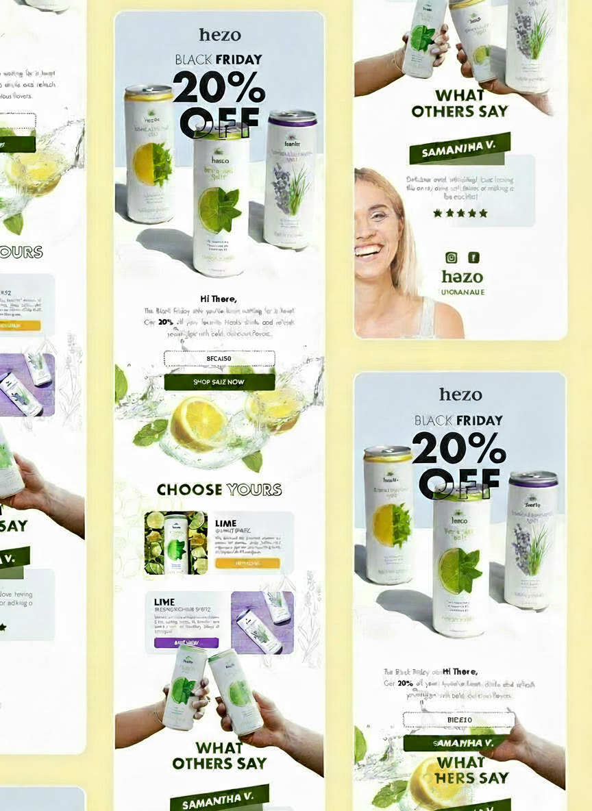 Hezo Black Friday 20% Off Newsletter - Welcome Series Email